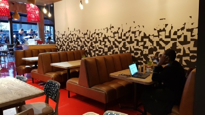 Deep Fluted Back Booth Unit